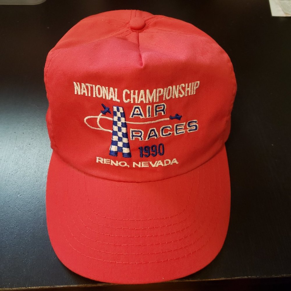 VTG 90's HAT 1990 AIR RACES National Championship RENO Nevada Vintage RED